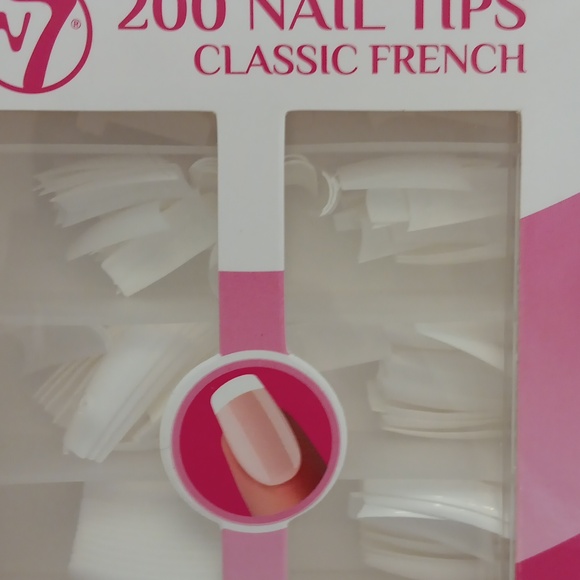 Brand New W7 CLASSIC FRENCH False Nail Tips-L - Picture 3 of 3